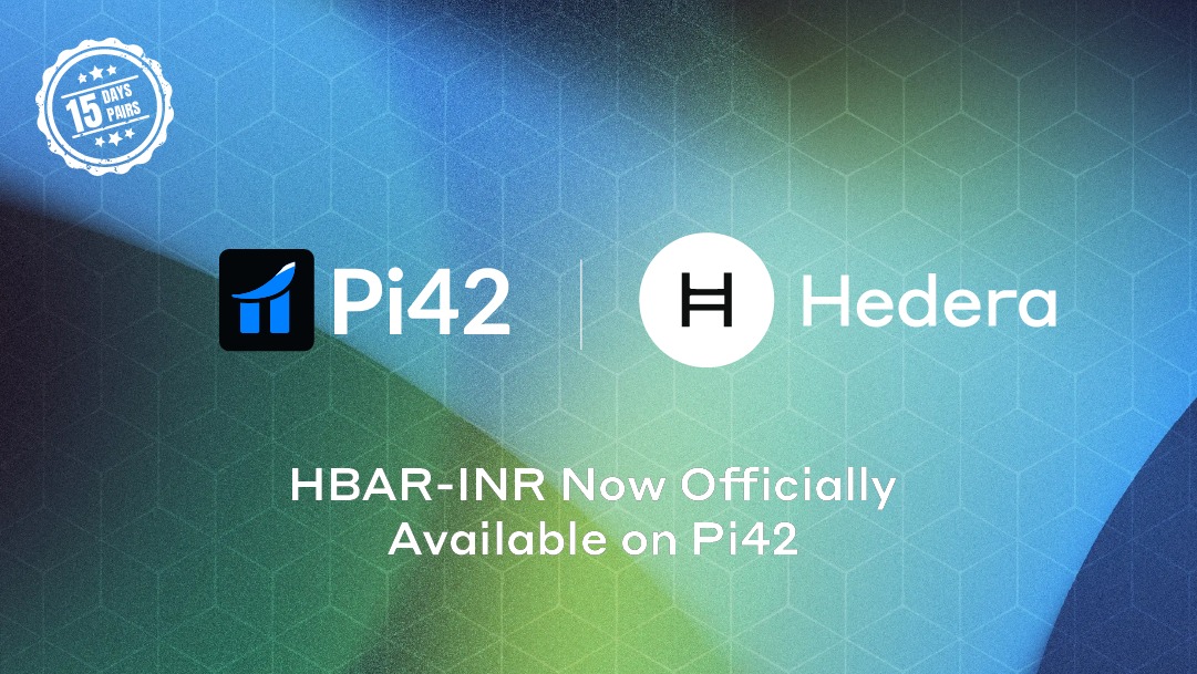 What is the New HBAR/INR pair on Pi42?