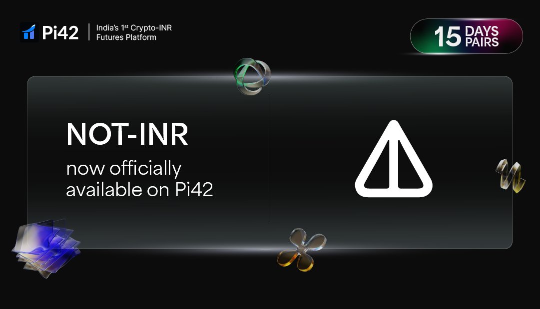What is the New NOT/INR pair on Pi42?