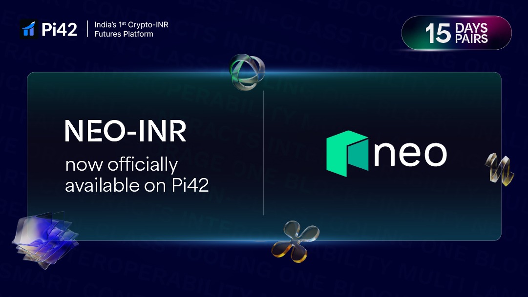 What is the New NEO/INR pair on Pi42?