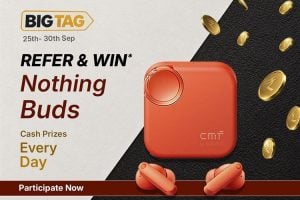 Pi42 BIG TAG referral contest banner — refer friends who trade on Pi42 and win Nothing Buds worth ₹3,000 plus daily cash, 25–30 September 2026